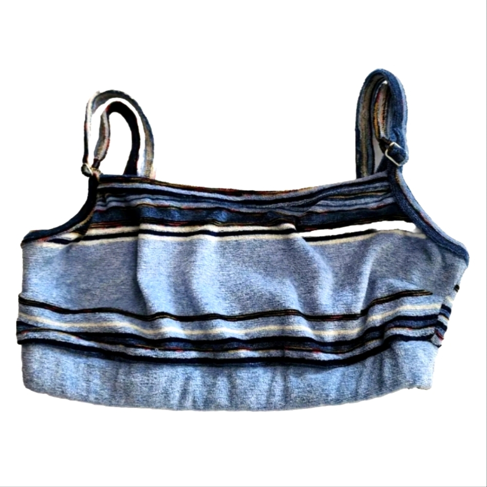 Solstice Intimates RTS Howl Track Bralette in Blue Stripe Size M - Picture 2 of 6